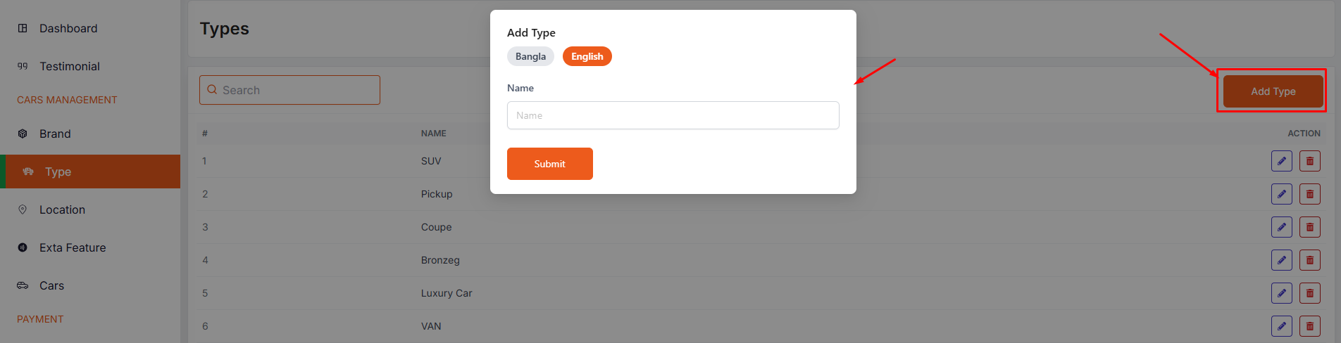 add type