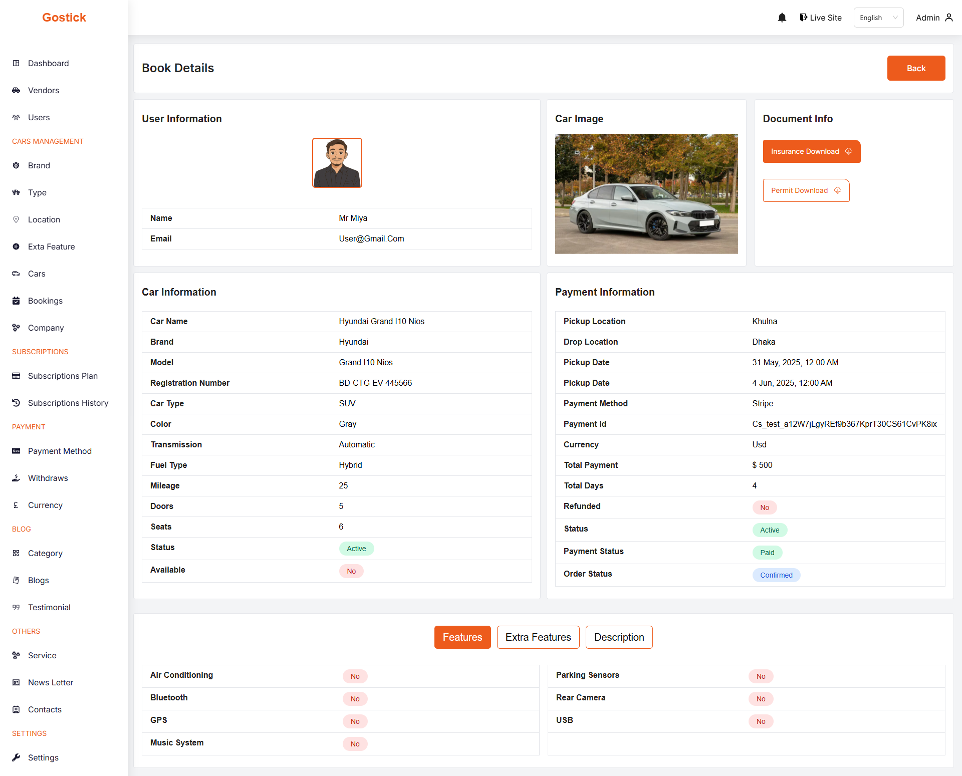 car booking
