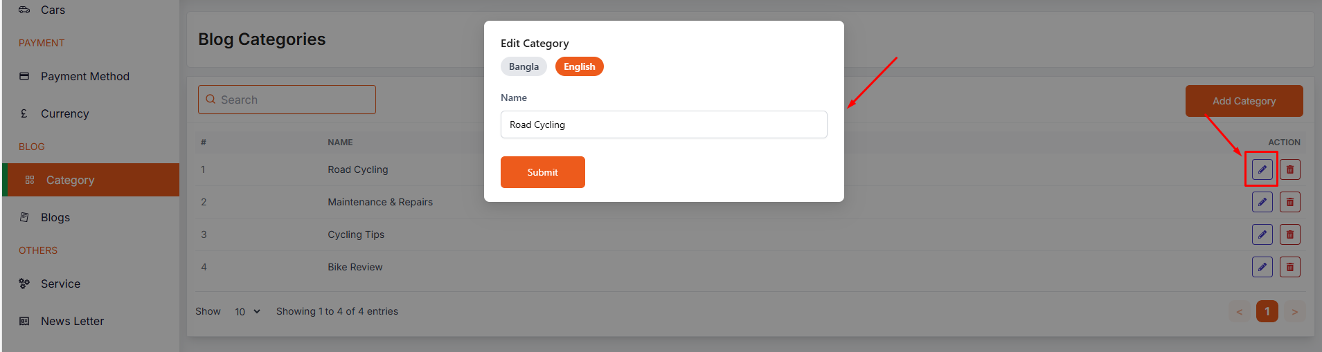 edit category