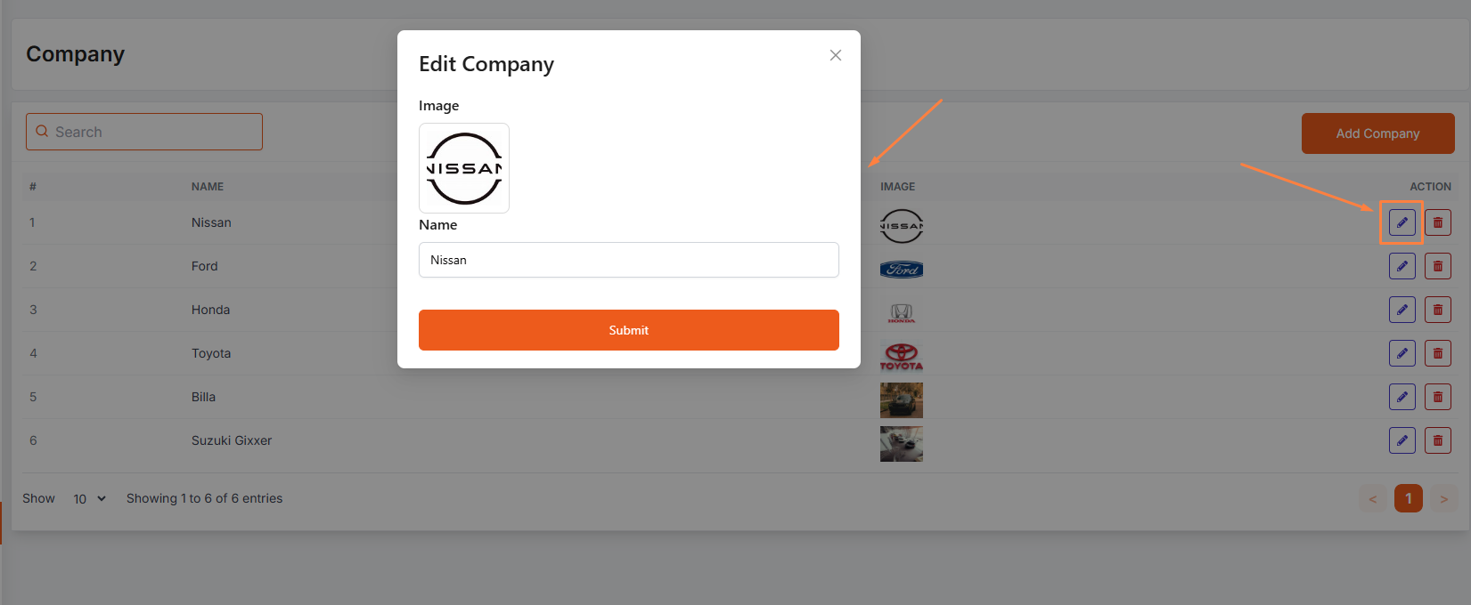 edit company