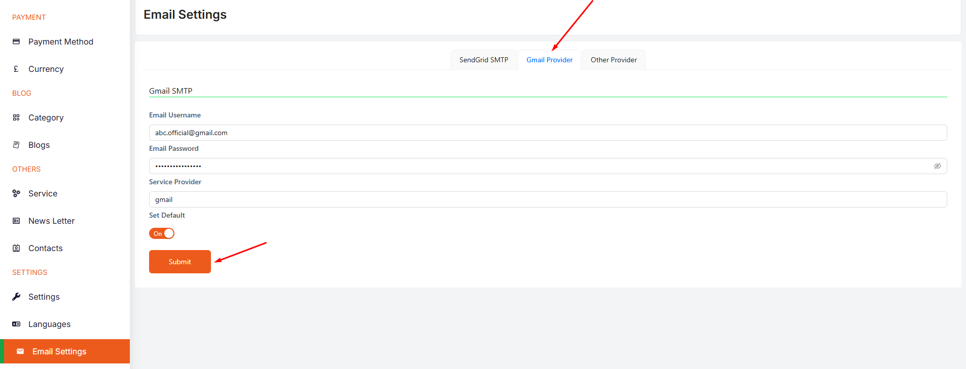 Gmail Provider
